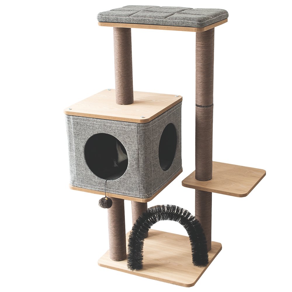 PetPals Three-Level Elevated Cat Tree Condo
