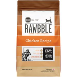 Bixbi Rawbble Freeze-Dried Raw Coated Chicken Recipe Grain Free Dry Cat Food