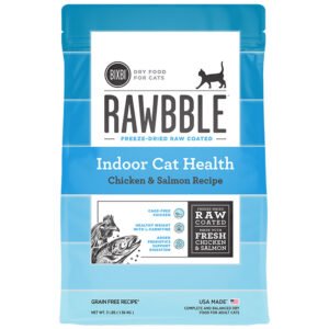 Bixbi Rawbble Grain Free Freeze-Dried Raw Coated Indoor Cat Health Chicken & Salmon Recipe Dry Cat Food