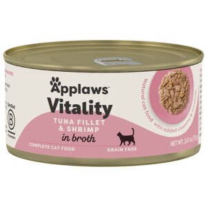 Applaws Vitality Tuna Fillet & Shrimp in Broth Canned Cat Food