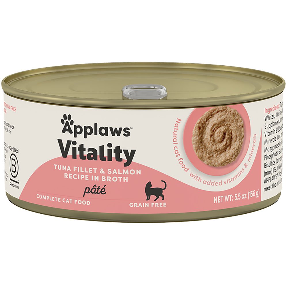 Applaws Vitality Tuna Fillet & Salmon Recipe in Broth Pâté Canned Cat Food - Image 3