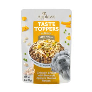 Applaws Taste Toppers in Broth Chicken Breast w/ Broccoli, Apple & Quinoa Recipe Dog Food Topper
