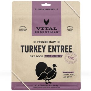 Vital Essentials Turkey Entrée Mini Patties Frozen Raw Cat Food