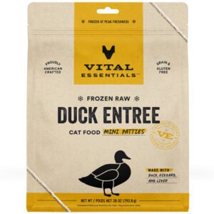 Vital Essentials Duck Entrée Mini Patties Frozen Raw Cat Food