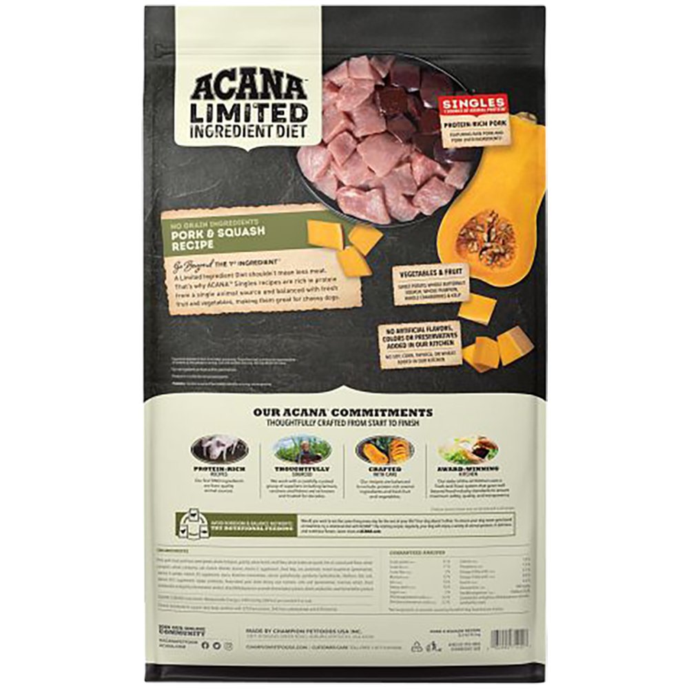 ACANA Limited Ingredient Diet Singles Pork & Squash Recipe Dry Dog Food - Image 3