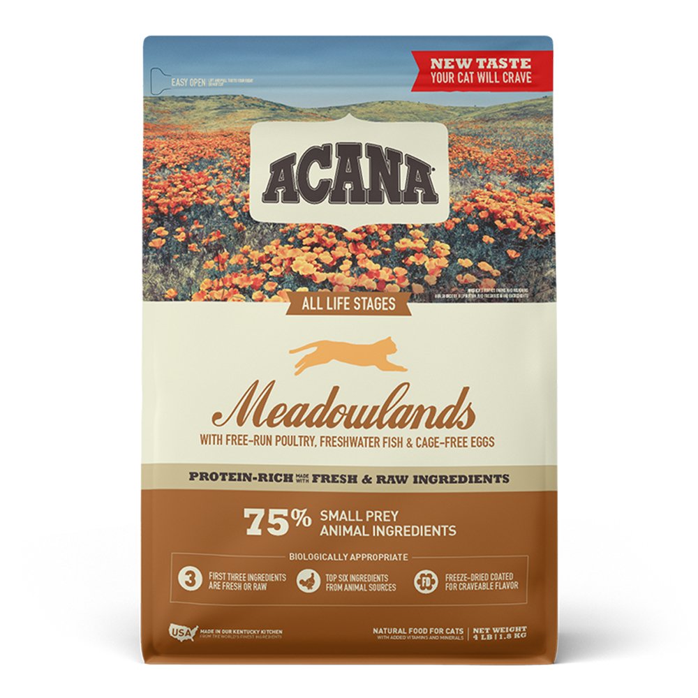 ACANA Highest Protein Meadowlands w/ Free-Run Chicken, Turkey & Chicken Liver Dry Cat Food - Image 3