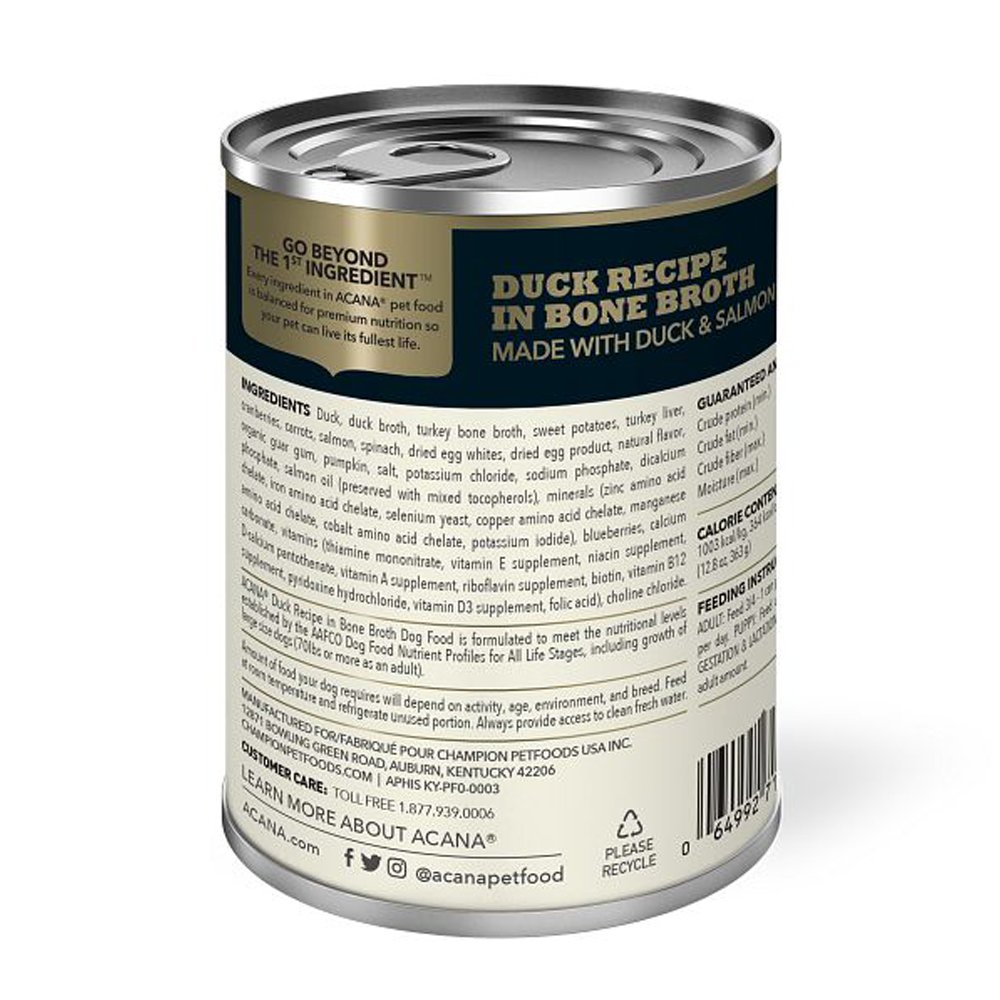 ACANA Premium Chucks Duck Recipe in Bone Broth Canned Dog Food - Image 3