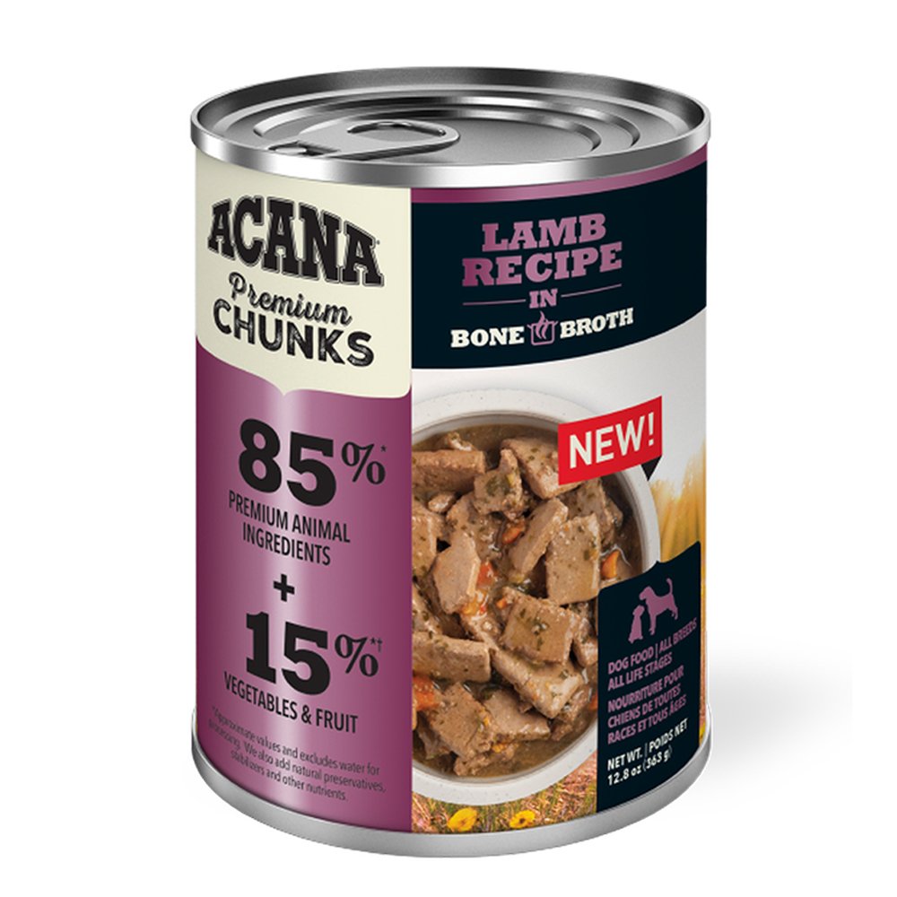 ACANA Premium Chunks Lamb Recipe in Bone Broth Canned Dog Food