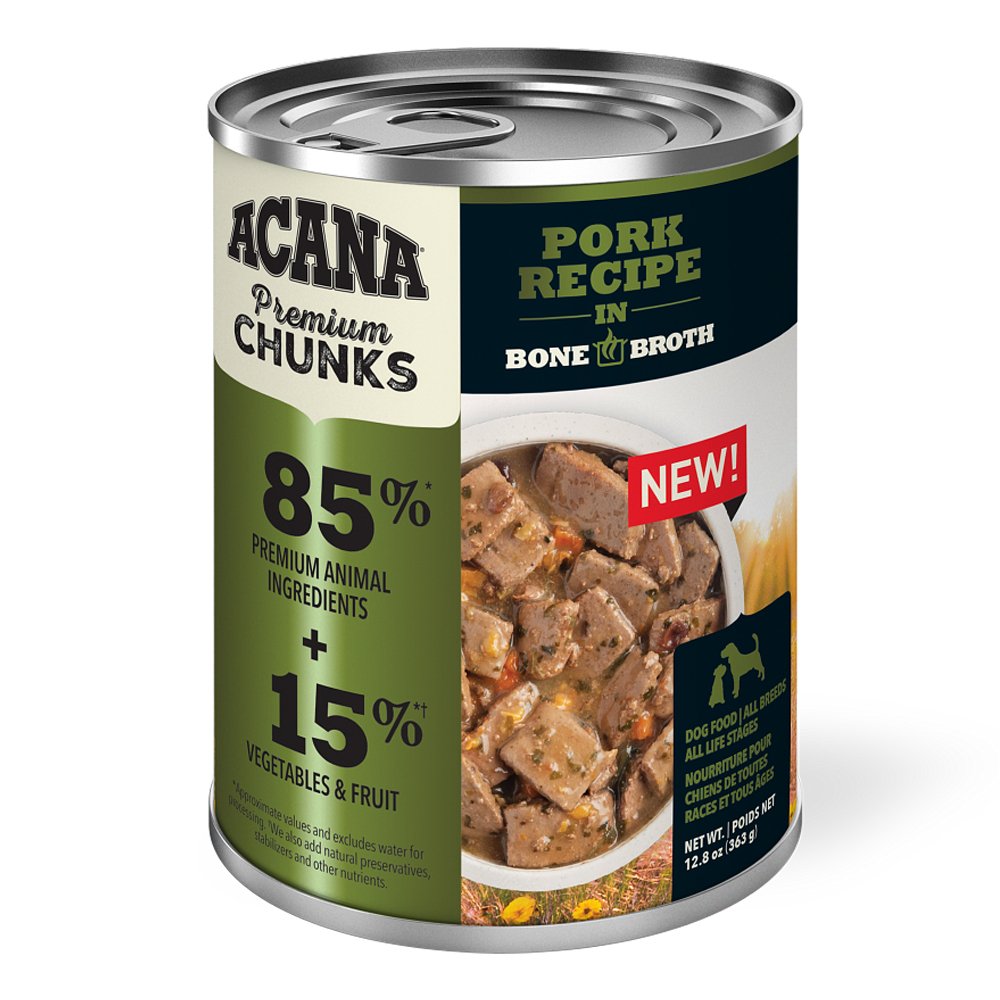 ACANA Premium Chunks Pork Recipe in Bone Broth Canned Dog Food