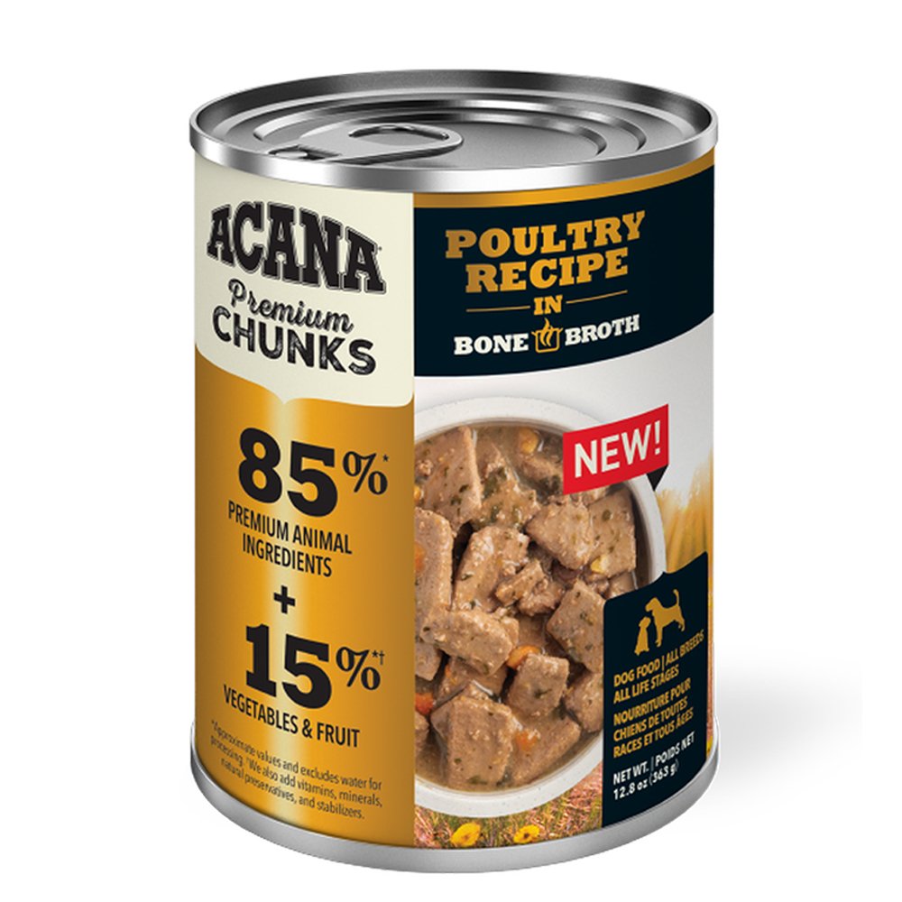 ACANA Premium Chunks Poultry Recipe in Bone Broth Canned Dog Food