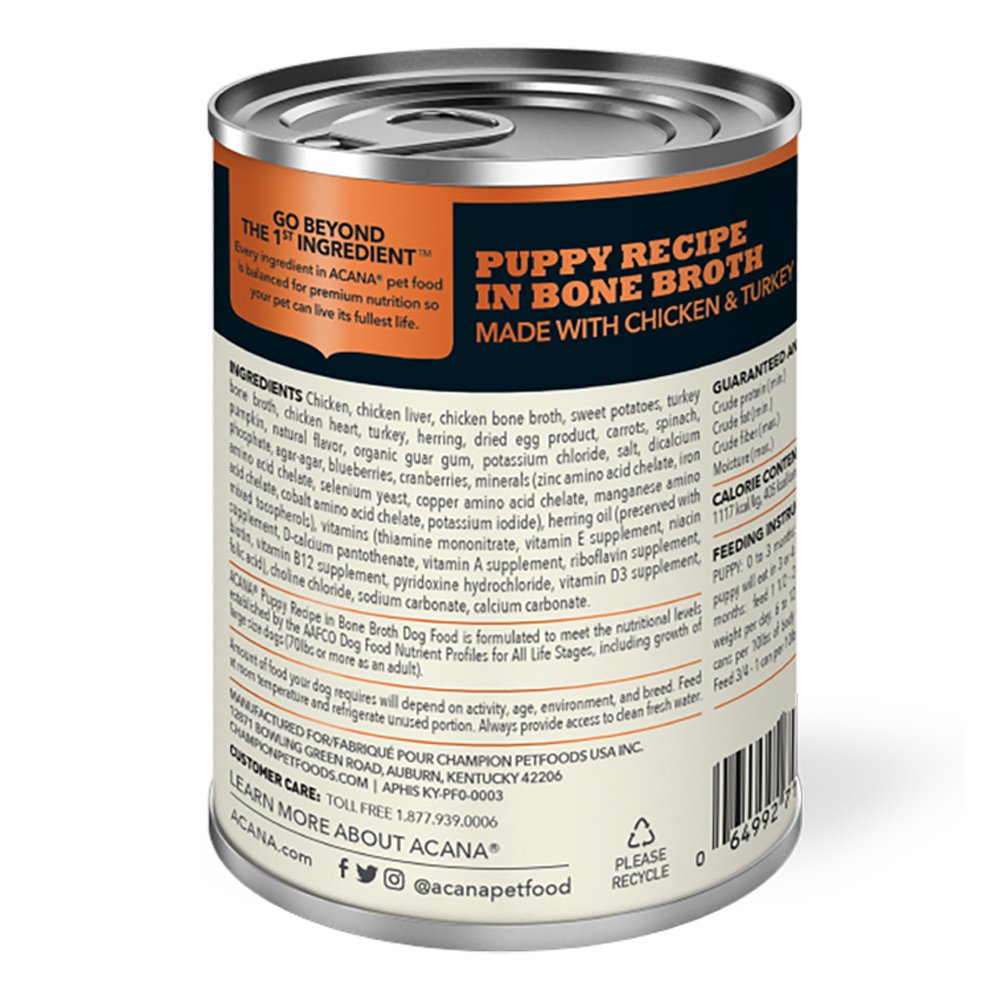 ACANA Premium Pate Puppy Recipe in Bone Broth Canned Puppy Food - Image 3