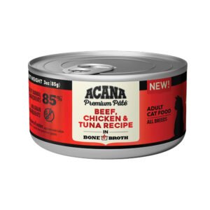 ACANA Premium Pate Beef, Chicken & Tuna Recipe In Bone Broth Canned Cat Food
