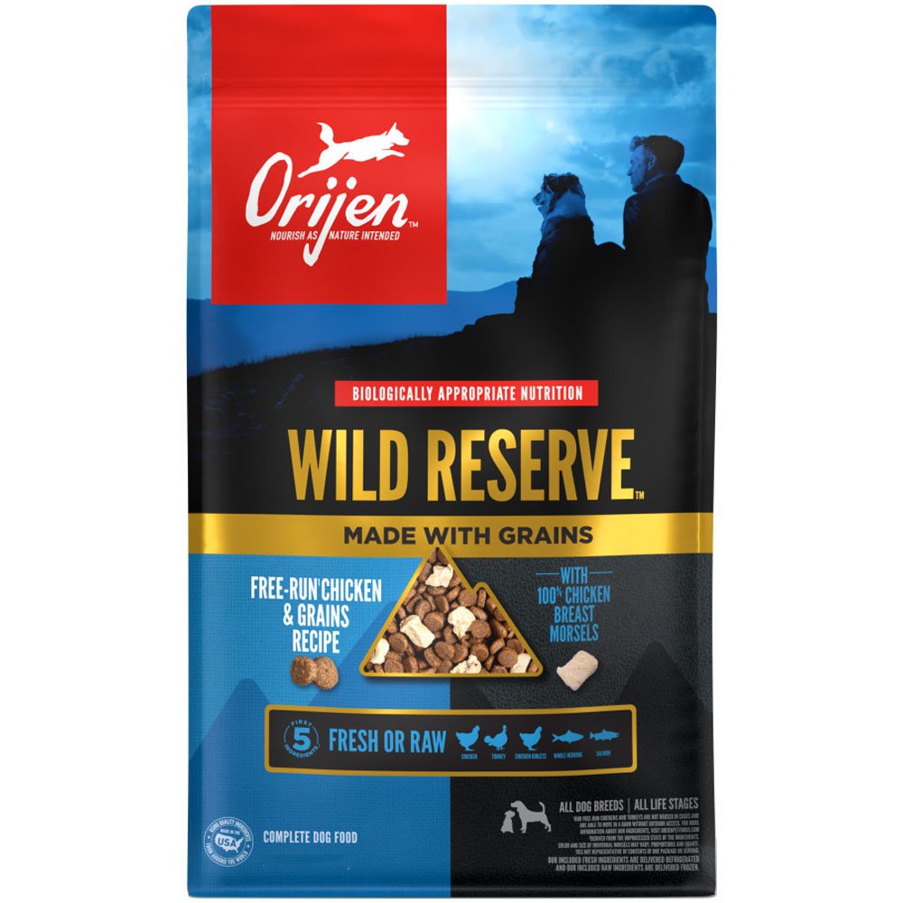 Orijen Wild Reserve Dog Free-Run Chicken & Grains Recipe w/ Chicken Breast Morsels Dry Dog Food