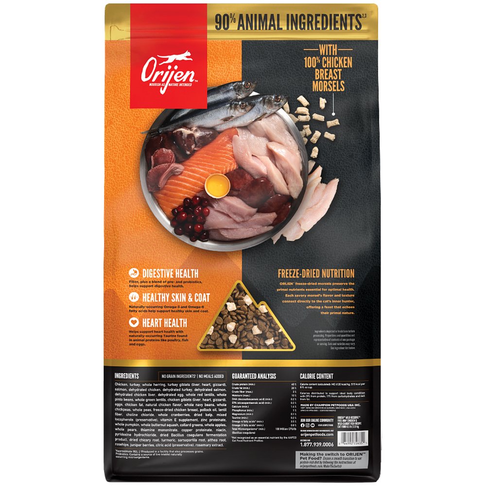 Orijen Wild Reserve Free-Run Chicken & Wild-Caught Fish Recipe Dry Cat Food - Image 3