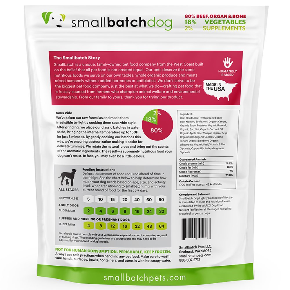 Smallbatch Lightly Cooked Beef Recipe Frozen Dog Food - Image 4