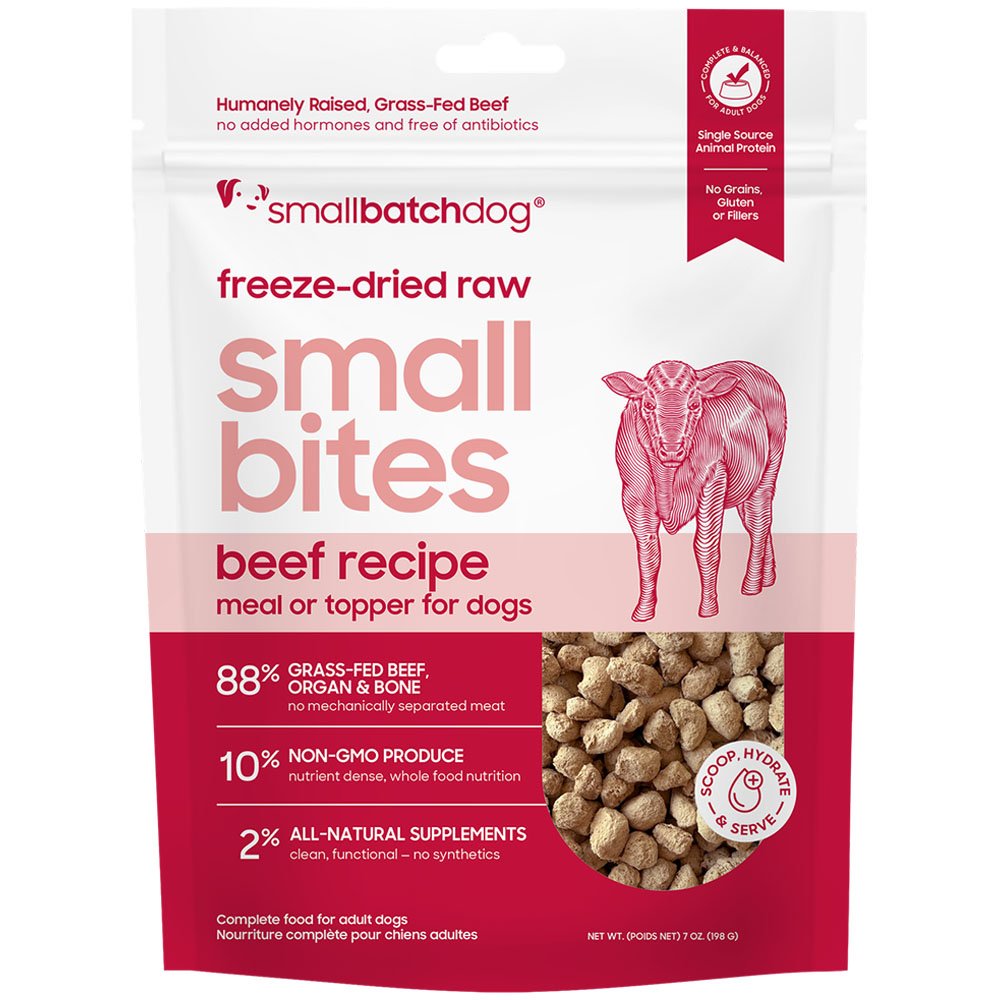 Smallbatch Small Bites Beef Recipe Freeze-Dried Raw Dog Food