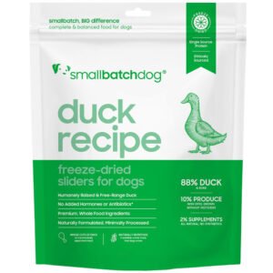 Smallbatch Duck Recipe Sliders Freeze-Dried Dog Food