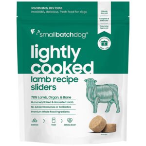 Smallbatch Lightly Cooked Lamb Recipe Sliders Frozen Dog Food