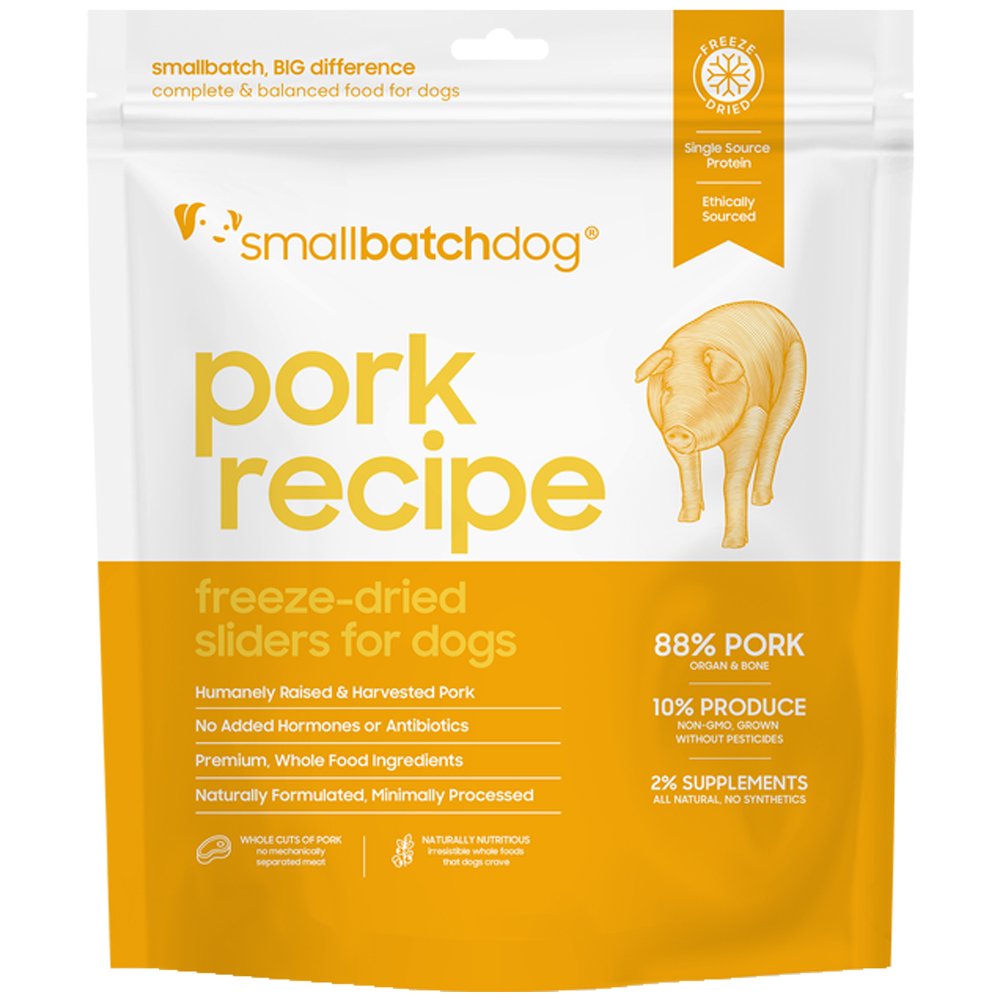 Smallbatch Pork Recipe Sliders Freeze-Dried Dog Food