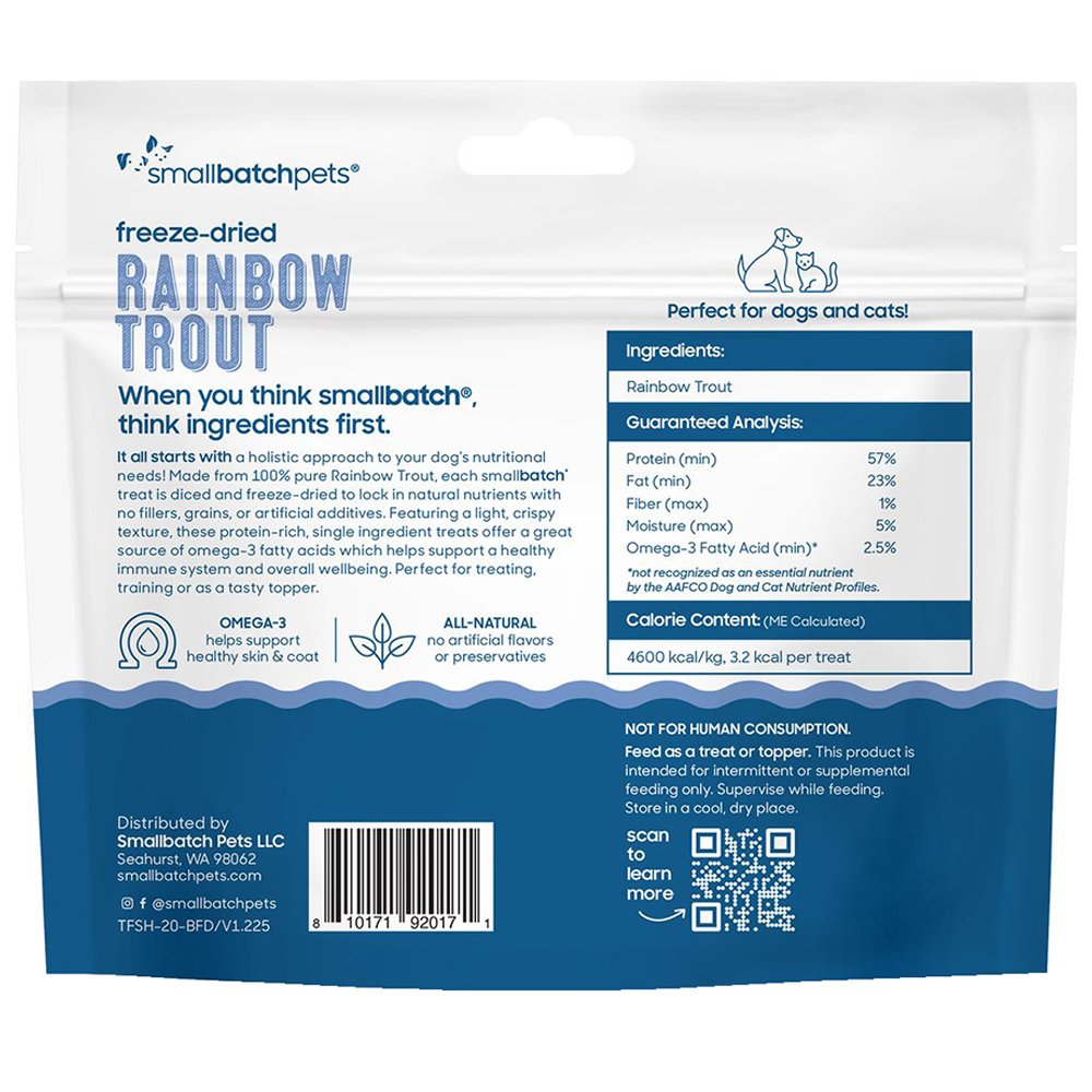 Smallbatch Freeze-Dried Rainbow Trout Dog & Cat Treats - Image 2