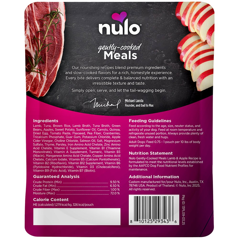 Nulo Gently Cooked Meals Lamb & Apple Recipe Adult Dog Food - Image 2