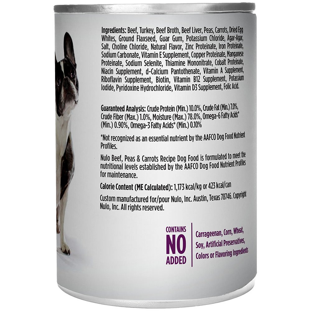 Nulo Beef, Peas & Carrots Recipe Adult Canned Dog Food - Image 2