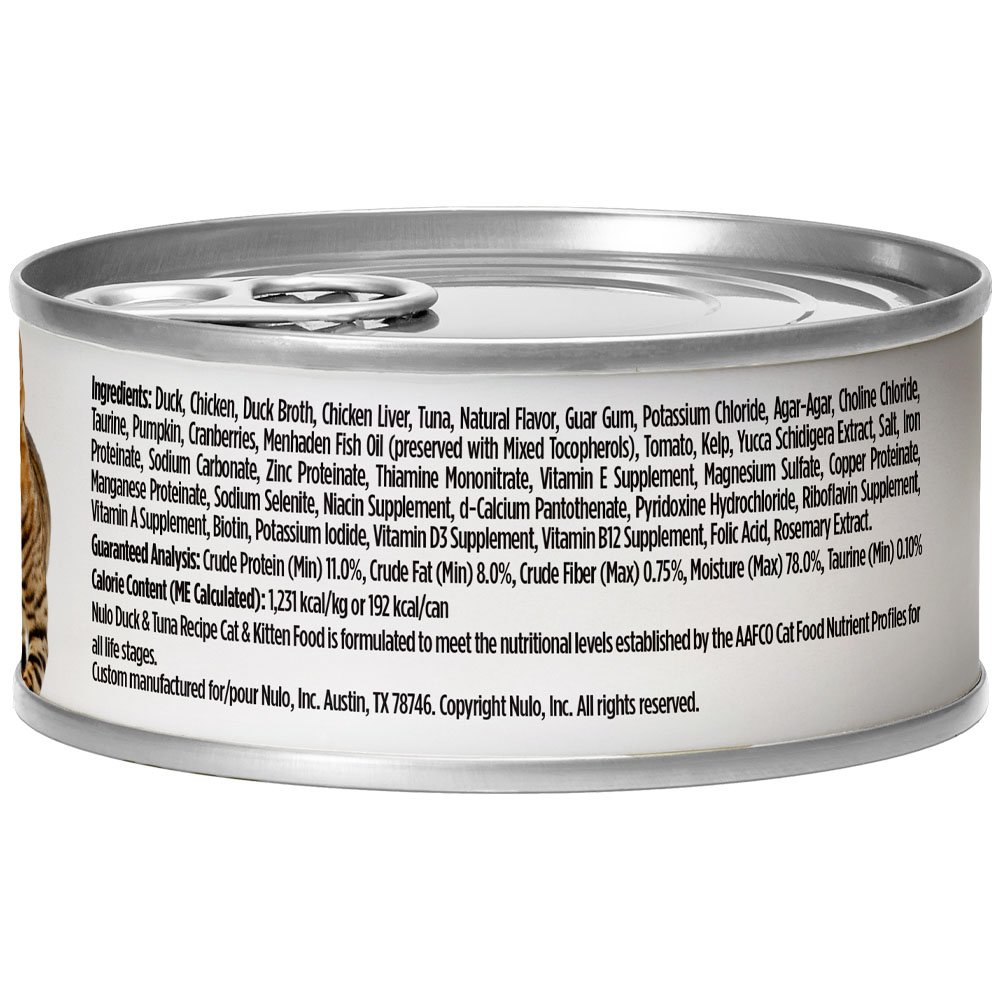 Nulo Paté Duck & Tuna Recipe Kitten & Adult Canned Cat Food - Image 2