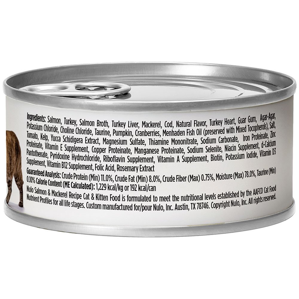 Nulo Paté Salmon & Mackerel Recipe Kitten & Adult Canned Cat Food - Image 2