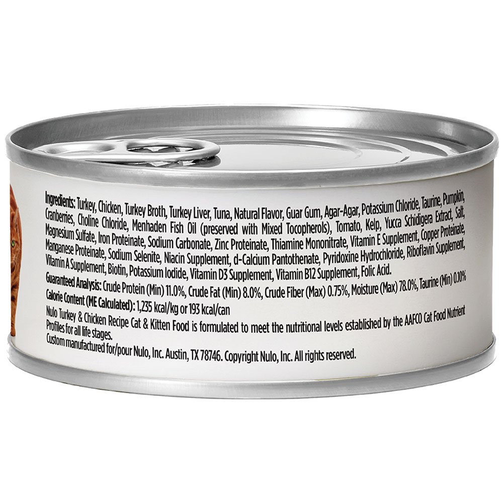 Nulo Paté Turkey & Chicken Recipe Kitten & Adult Canned Cat Food - Image 2