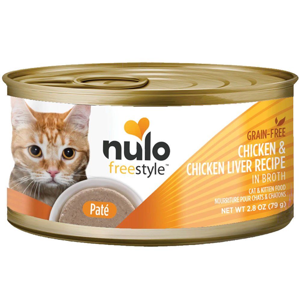 Nulo Freestyle Paté Chicken & Chicken Liver Recipe in Broth Kitten & Adult Canned Cat Food
