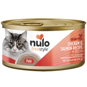 Nulo Freestyle Paté Chicken & Salmon Recipe in Broth Kitten & Adult Canned Cat Food