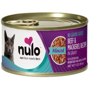 Nulo Minced Beef & Mackerel Recipe In Gravy Kitten & Adult Canned Cat Food