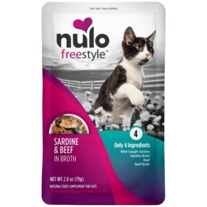 Nulo Freestyle Sardine & Beef in Broth Wet Cat Food Topper