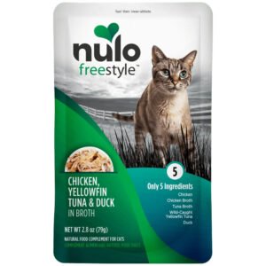 Nulo Freestyle Chicken, Yellowfin Tuna & Duck in Broth Wet Cat Food Topper