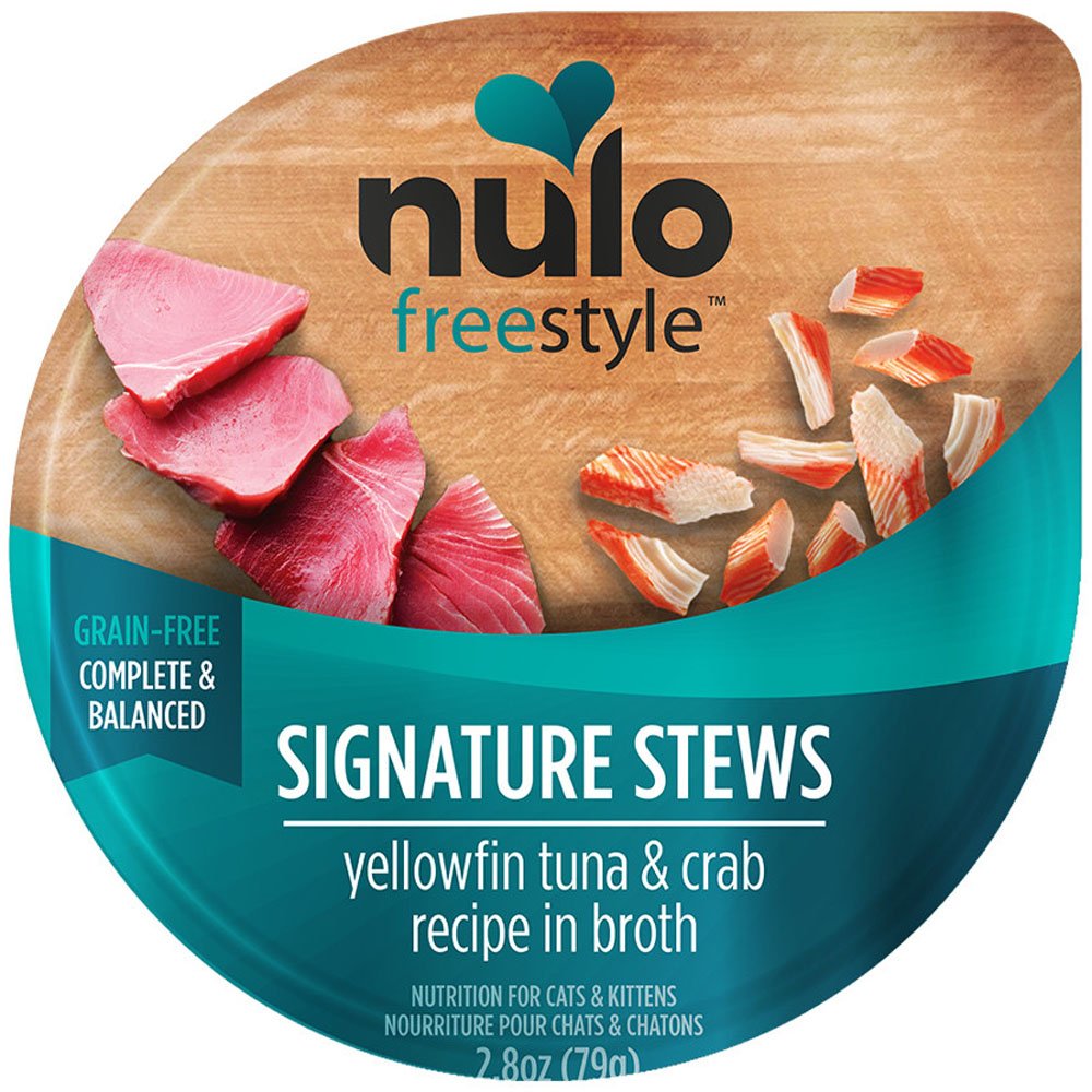 Nulo Freestyle Signature Stews Yellowfin Tuna & Crab Recipe in Broth Kitten & Adult Wet Cat Food
