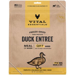 Vital Essentials Duck Entrée & Mixer Soft Nibs Freeze-Dried Raw Dog Food