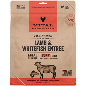 Vital Essentials Lamb & Whitefish Entrée & Mixer Soft Nibs Freeze-Dried Raw Dog Food
