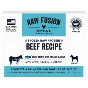 Vital Essentials RAW FUSION Beef Recipe Frozen Raw Patties Dog Food