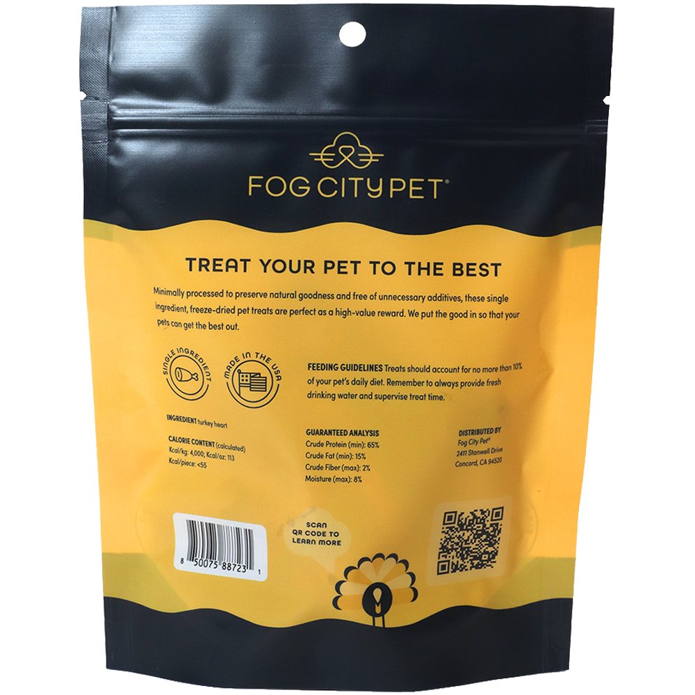 Fog City Pet Turkey Heart Freeze-Dried Dog & Cat Treats - Image 3