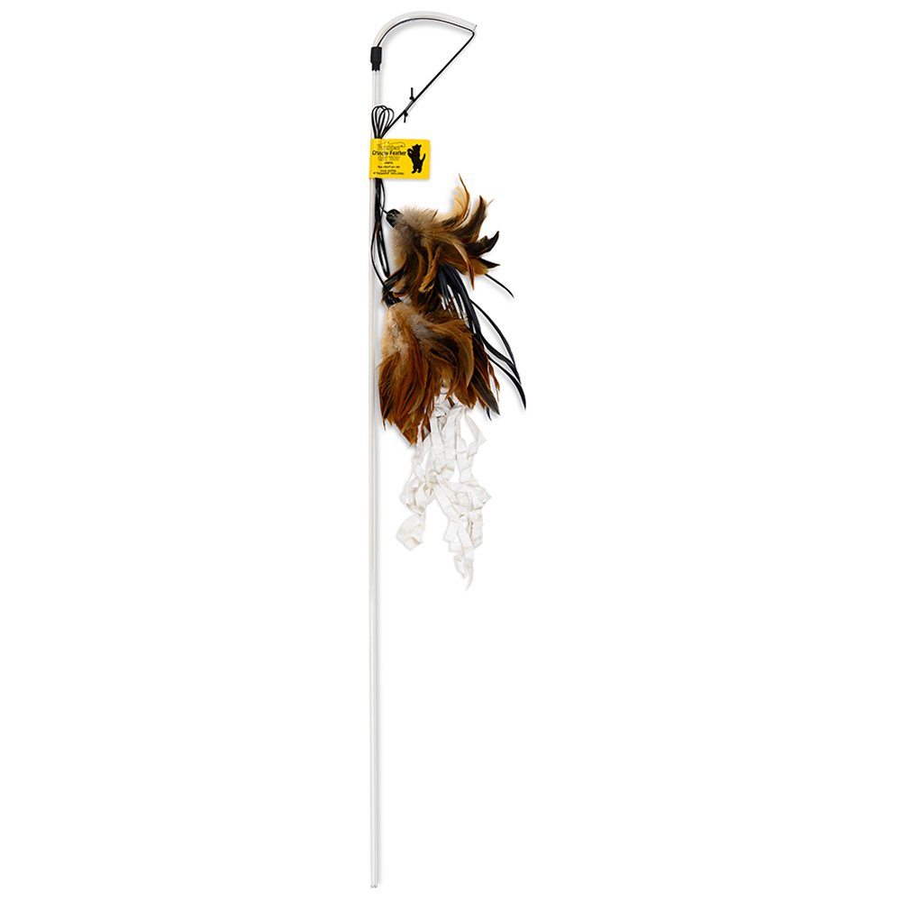 Vee Enterprises PURRfect Crunchy Feather Wand Cat Toy
