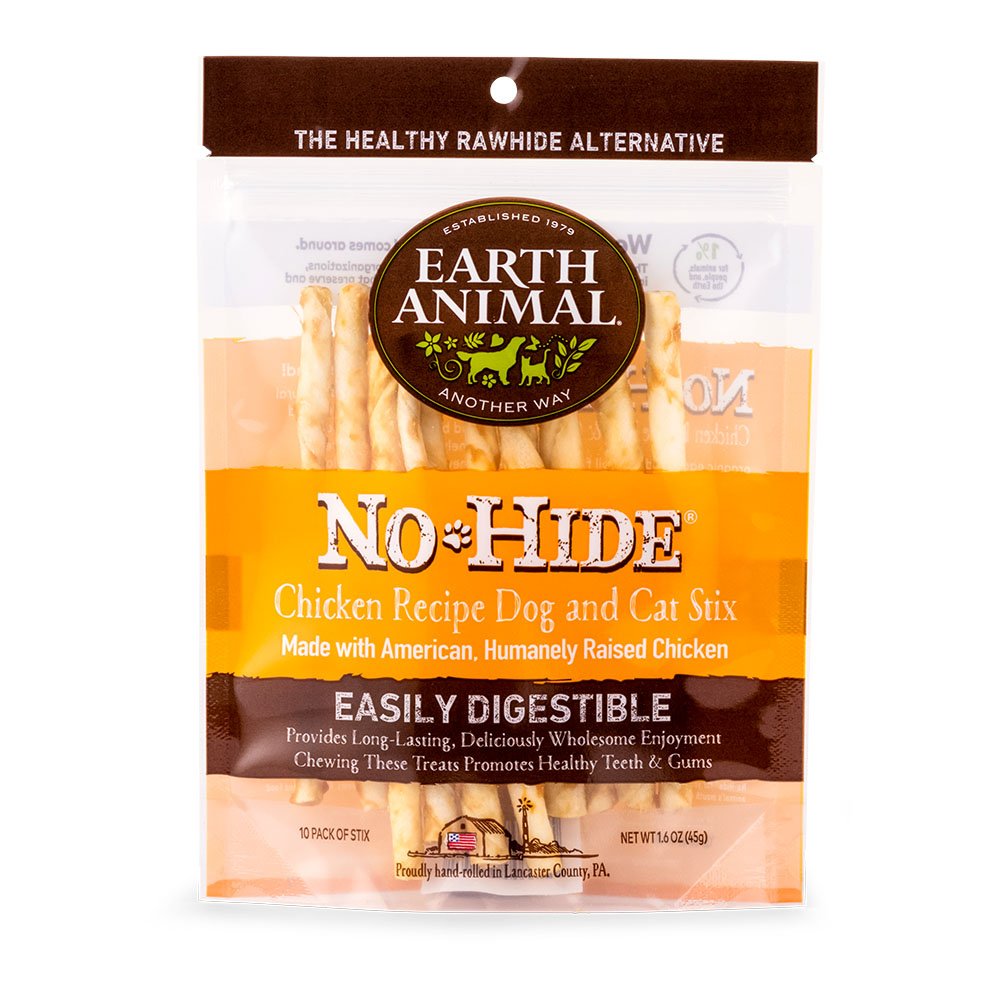 Earth Animal Dr. Bob Goldstein’s No-Hide Chicken Stix Dog & Cat Chew Treats