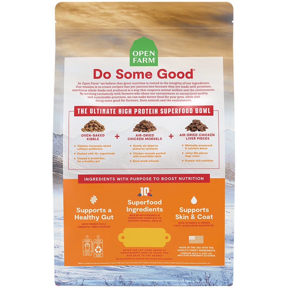 Open Farm Epic Blend Grain Free Chicken & Superfood Recipe Oven Baked Dry Dog Food - Image 2