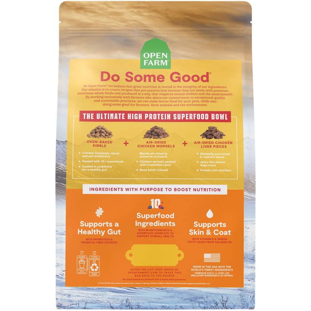 Open Farm Epic Blend Ancient Grains Chicken & Superfood Recipe Oven Baked Dry Dog Food - Image 2