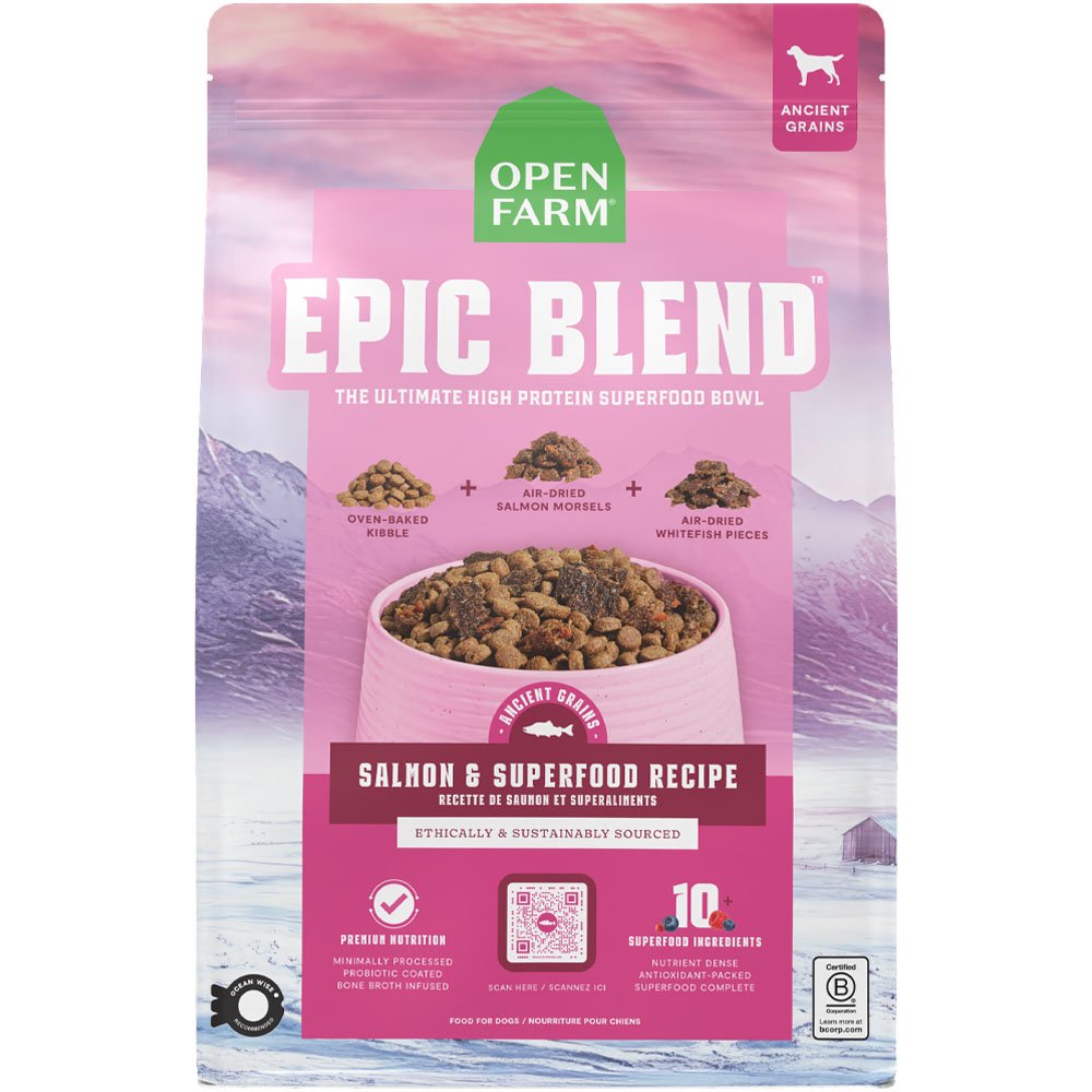 Open Farm Epic Blend Ancient Grains Salmon & Superfood Recipe Oven Baked Dry Dog Food