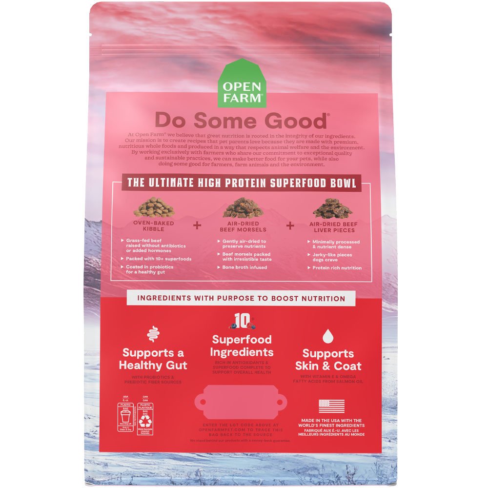 Open Farm Epic Blend Ancient Grains Beef & Superfood Recipe Oven Baked Dry Dog Food - Image 2