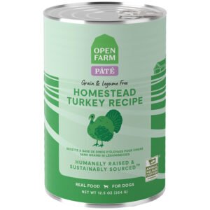 Open Farm Grain & Legume Free Homestead Turkey Recipe Pate Canned Dog Food