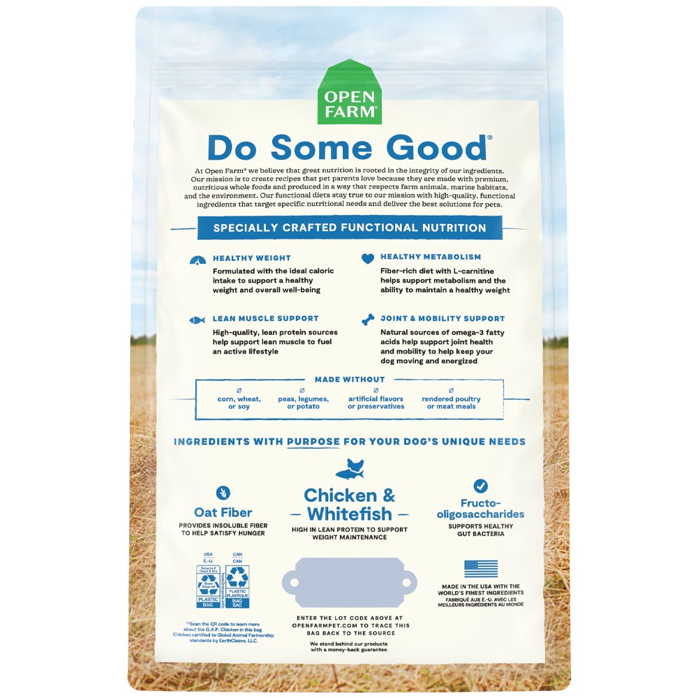 Open Farm Healthy Weight Chicken & Whitefish Recipe Dry Dog Food - Image 2