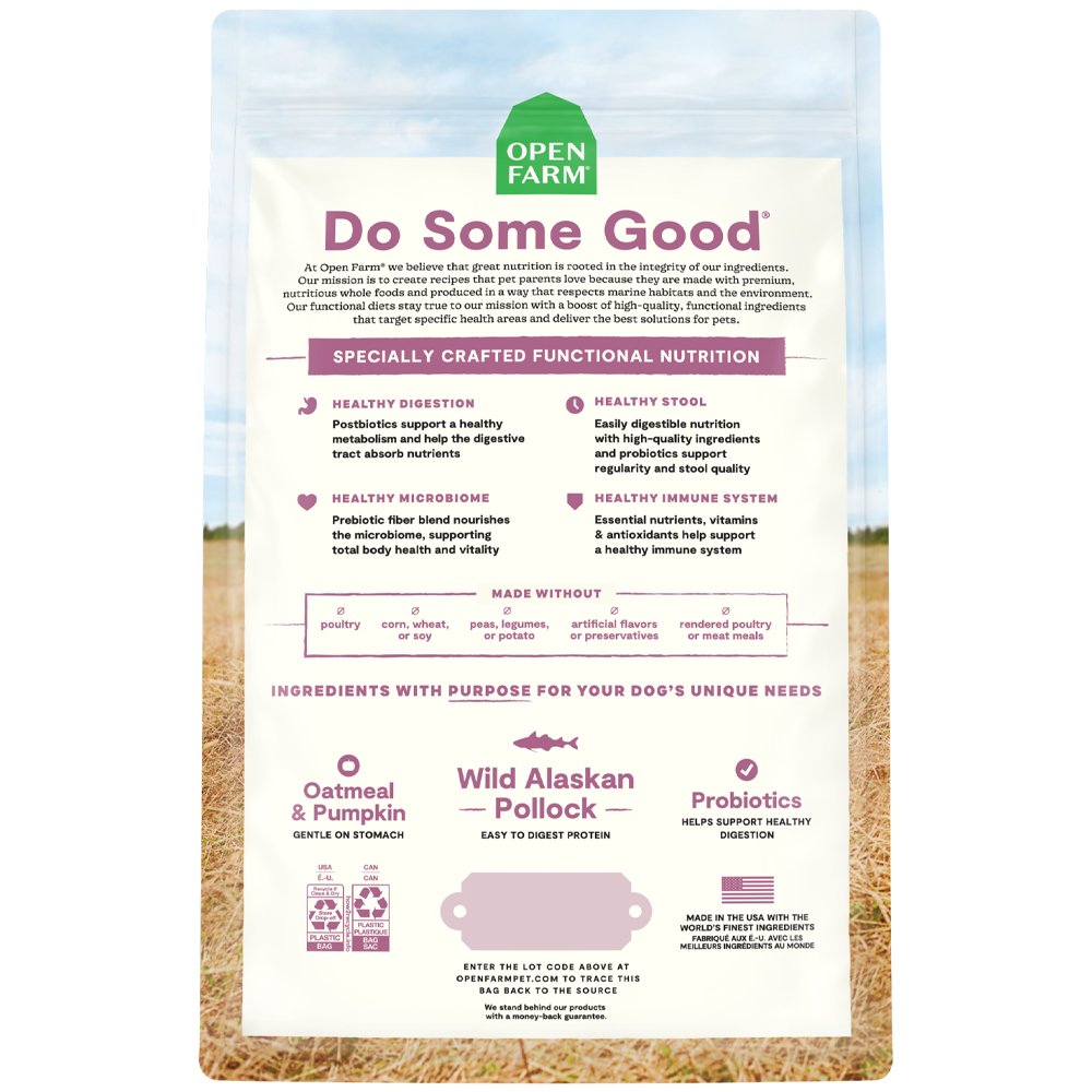 Open Farm Digestive Health Wild Alaskan Pollock & Oatmeal Recipe Dry Dog Food - Image 2