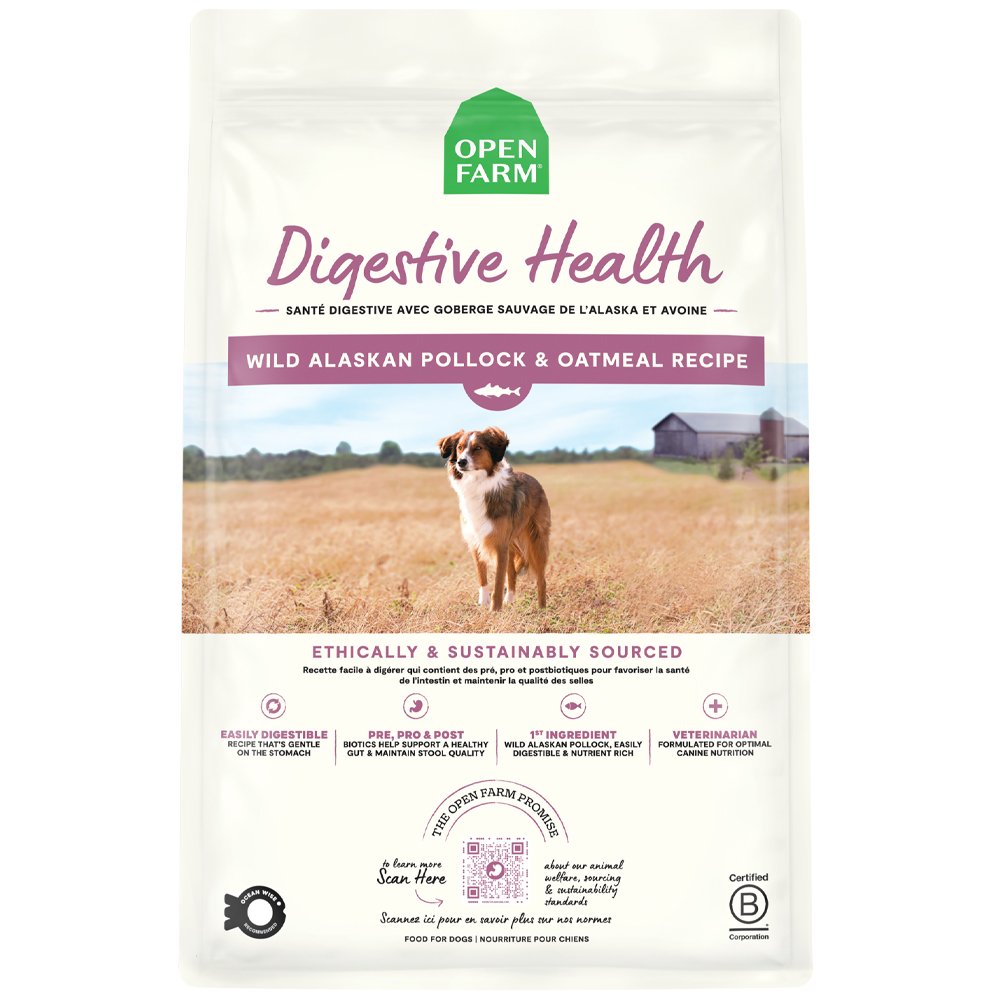 Open Farm Digestive Health Wild Alaskan Pollock & Oatmeal Recipe Dry Dog Food