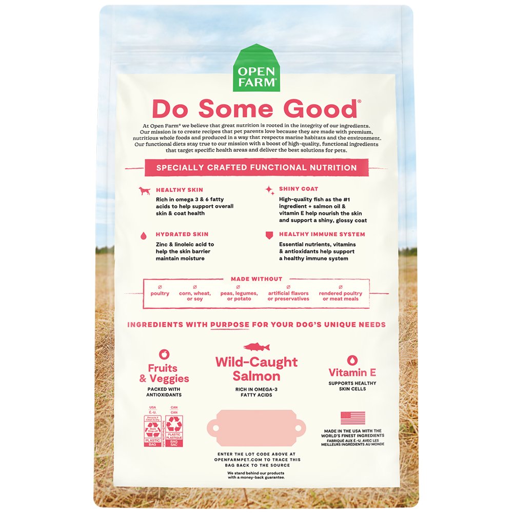 Open Farm Skin & Coat Health Wild-Caught Salmon & Oatmeal Recipe Dry Dog Food - Image 2